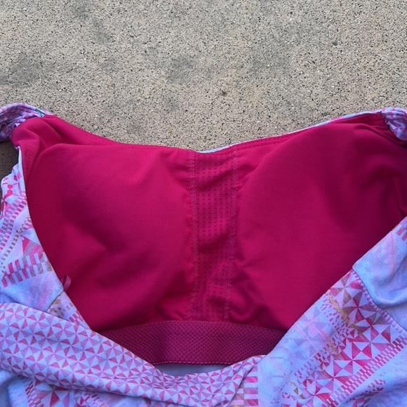 PrAna Pink Geo Pattern Bra Lined Active Yoga Workout Tank Top Women's Size S - Picture 5 of 6